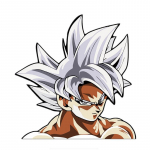 LLY-2062 Mielas animacinis 3D Goku Populiarus automobilio lipdukas PVC Anime Automobilio priedai Saulės apsauga Vandeniui atsparus Dangtelis Įbrėžimai Lipdukai 13 x 13 cm white