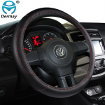 Automobilio stiliaus vairo dangtis PU oda 37&ndash;38 cm automobilių ratų dangteliai, neslysti, kvėpuojantis universalus automobilis juoda