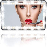 Automobilio skydelio veidrodėlis su LED lempute, įkraunamas automobilio veidrodėlio ap&scaron;vietimas, automobilio skydelio makiažo veidrodėlis su 3 ap&scaron;vietimo režimais, inovatyvūs automobilio veidrodėlio priedai, makiažo veidrodis 26x13x2cm