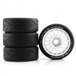 Nuotolinio valdymo visureigio ralio automobilio baltos padangos 103*40*80mm 4vnt ARRMA Redcat Team pakeitimas