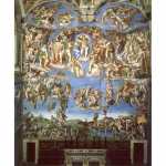 Garsioji tapyba Siksto koplyčios freska Galutinis sprendimas Plakatas ir spaudiniai drobės tapyba Sienų paveikslas Svetainė 21cm&times;30cm NoFrame