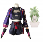 Anime Kuki Shinobu Cosplay kostiumai Moteri&scaron;ki Helovino drabužiai L-(Full set+wig)