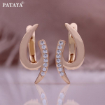 PATAYA Rose Gold Color geometrinis Gbstraction Style Magazine Madingas auskaras