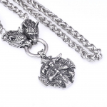 1 vnt Vyri&scaron;ki vintažiniai vikingų Odin Tomahawk Crow pakabukai karoliai, &scaron;iaurieti&scaron;ki karoliai pankų hiphopo karoliai, moteri&scaron;ki amuletiniai papuo&scaron;alai priedai Gimtadienio dovana 55cm sidabras