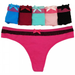 Moteri&scaron;kos kelnaitės Moteri&scaron;kos G Strings Sexy apatinis trikotažas Moteri&scaron;kas medvilninis apatinis trikotažas Moterims Kelnaitės Solid Tanga Mujer 6 vnt / part. M