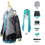 Anime Vocaloid Miku Cosplay kostiumas Perukas Suknelė Kawaii Cosplay Apranga Helovino karnavalo vakarėlio kostiumai XS