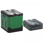 Ne&scaron;iojamas sulankstomas tualetas lauko kempingo puodukas su dangčiu, skirtas kempingo žygiams Toilet armijos žalia spalva