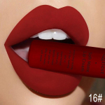 QIBEST matinis skystas lūpų blizgis lūpų dažai, atsparūs vandeniui, ilgai i&scaron;liekantys Velvet Nude Red lūpų blizgesys, juodos spalvos lūpų blizgis 7 g