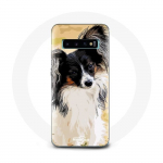 Coque pour Samsung Galaxy S10 Plus &Eacute;pagneul nain continental papillon Race de chiens