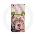 Coque pour Huawei P8 Chien de Pitbull marron