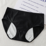 Griežtas moteri&scaron;kų fiziologinių apatinių iki vidurio juosmens pasirinkimas prie&scaron; ir po menstruacijų, nepralaidžių kvėpuojančių kelnaičių XL