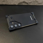 Prabangus netaisyklingo aliuminio lydinio buferinis telefono dėklas, skirtas &bdquo;Samsung Galaxy S25 S24 S23 Ultra Plus&ldquo; objektyvo plėvelės apsaugai nuo smūgių, metalinis dangtelis For Samsung S23 Ultra juoda