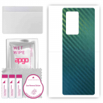 apgo Protective Skin Sticker for the back compatible with Samsung W22 5G, Wrap Film, Foil, Vinyl - Pattern Carbon Chameleon CAKA1