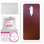 apgo skin sticker film foil vinyl for the BACK compatible with OnePlus 7T Pro, scratch-resistant, easy to install - Carbon Chameleon CAKA5