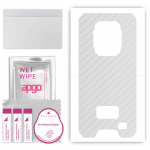 apgo Protective Skin Sticker for the back compatible with Ulefone Armor 9, Wrap Film, Foil, Vinyl - Pattern Transparent Carbon