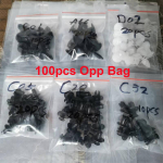100 vnt OPP mai&scaron;elio mi&scaron;ri pakuotė 6 rū&scaron;ių universalios automobilio sagties plastikinės fiksuotos sagties užsegimas 100pcs Bagged