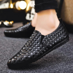 2024 m. mada Nauji vyri&scaron;ki laisvalaikio batai Madingi lengvi vyri&scaron;ki loaferiai, kvėpuojantys, juodi vairavimo batai didelio dydžio Zapatillas Hombre 39 ruda