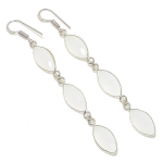Chalcedony Handmade 925 Sterling Silver Jewelry Earring 3.31 l4t05