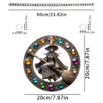 Magi&scaron;kas brangakmenis Ragana Animacinis personažas Vitražas Akrilinis diskas su grandinėlės pakabuku Lauko dekoracija 20 * 20Cm about 75g