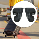 2 vienetų bagažo lagaminų ratai, atsarginės dalys tyliai juodos, atsparios dilimui, sklandžiai kelioninės bagažinės ratukai L