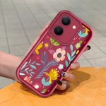 Mink&scaron;tas silikoninis kvadratinių kopėčių spausdinimo ra&scaron;tų telefono korpusas, pilnas dangtis, fotoaparatas, atsparus smūgiams, guminis dėklas, skirtas Vivo Vivo Y91I ruda