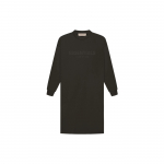 Fear Of God Essentials FW22 Moteri&scaron;ka ilgomis rankovėmis suknelė-mar&scaron;kinėliai Off Black Moteri&scaron;kos suknelės Pilkai-juoda FOG-FW22-352 XS