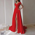 Eleganti&scaron;ka ilga suknelė su raukiniais kra&scaron;tais vientisos spalvos kryžminio juosmens sijonas Raudona juoda balta vakarinė suknelė be rankovių XL juoda