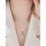 14K moteri&scaron;kas blizgus ta&scaron;kinis karoliai El14Nn024