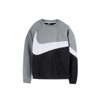 Nike Logotipo Spausdinimo Ilgomis Rankovėmis Džemperis Vyri&scaron;ki Vir&scaron;utiniai Drabužiai Pilkas Juodas AR3089-011 XL