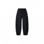 Nike Sportswear Phoenix Fleece Vienspalvės Vidutinio Juosmens Madingos Universalios Fleece Susiaurėjančios Laisvalaikio Kelnės Moteri&scaron;kos Kelnės Juodos Sail-White HJ0899-010 S