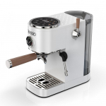 HiBREW H13 Pusiau automatinis kavos aparatas, Dvigubos katilo sistema su 20 barų siurblio slėgiu, Daugiafunkciai ruo&scaron;imo režimai, Reguliuojamas la&scaron;ėjimo padėklas balta