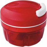 Tupperware Chef Turbo-chef Raudonas D158 Svogūnų smulkintuvas ir Speedy Boy pjaustyklė