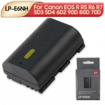 Įkraunama ličio baterija Canon EOS R R5 R6 R7 5D3 5D4 6D2 90D 80D 70D 60D LP-E6NH fotoaparatui 2130mAh