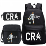 C. Ronaldo studenti&scaron;ka kuprinė + maža rankinė per petį + pie&scaron;tukinė - trijų dalių kuprinė School bag 3-piece set