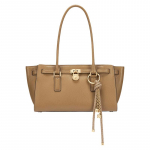 Michael Kors Hamilton Moderne Logotipo Klasikinis Tote Krep&scaron;ys Moteri&scaron;kas tote Kupranugario spalvos 30F5GNXT0L-HUSK Basic Set (Bag+Dust Bag)