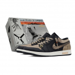 Jordan Air Jordan 1 Atsparūs trinčiai žemi krep&scaron;inio bateliai Unisex Mocha 553558-081(Team17-) 44