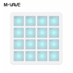 Ne&scaron;iojamas RGB MIDI būgnų padas DJ klaviatūros valdiklis balta