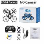 H36 Mini Dronas su &Scaron;viesos Nuotolinio Valdymo Laivu Trys Režimai 2.4G Kvadrokopteris 360&deg; Apvirtimai ir Sukimasis Sraigtasparnis UAV Rc Pilnas Apsauginis Žiedas juoda
