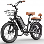 Naujas LD20 dviratis, elektrinis pedalų pagalbos 750W 48V 20AH ličio akumuliatorius, miesto E-dviratis vyrams ir moterims 750W 48V 20AH juoda