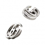 Gucci GG Marmont Dvigubo G Logotipo Klasikiniai Dygsniuoti Žalvariniai Auskarai Unisex Auskarai Sidabriniai 864808-I4601-0926 Basic Packaging-Dust Bag+Box
