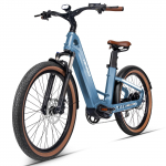 Elektrinis dviratis MIHOGO Air 26 750W Variklis 2x48V 9.6AH Dviguba Baterija Didžiausias Nuotolis 200Km Anglies Pluo&scaron;to Didžiausia Apkrova 120KG 48V 19.2AH (9.6+9.6)
