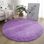 Mink&scaron;tas apvalus kilimas miegamojo, svetainės, darbo kambario, palapinės grindims, vientisos spalvos, storas, mink&scaron;tas pliu&scaron;inis, neslystantis kilimas, vaiki&scaron;kas kilimas 40CM