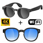 Nauji dirbtinio intelekto i&scaron;manieji akiniai AI vertimas 500W HD kamera 4K filmavimas Vaizdas Bluetooth skambutis Įra&scaron;ymas Belaidė muzika Daugiafunkciniai i&scaron;manieji saulės akiniai Unisex juoda