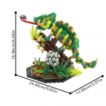 MOC Chameleon Building Blocks Modelis Reptilija Leopardų Ra&scaron;tas Geckas Plytos Dykumos Skorpionas DIY Surinkimas &Scaron;vietimo Žaislai Vaikų Dovanos