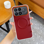 Skirta Xiaomi Poco F9 Ultra Poco F9 Pro 5G dėklas, draugi&scaron;kas odai, matinės odos, magnetinis, belaidžio įkrovimo, smūgiams atsparus dangtelis, priedai Poco F9 Ultra raudona