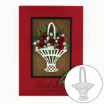 Gėlių krep&scaron;elio metalo pjaustymo trafaretas kortelių kūrimui Scrapbooking nuotraukų albumas