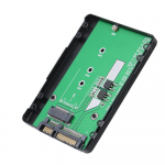 Juodo metalo SSD korpusas M.2 NGFF SSD iki 22Pin 2.5 ii 2280 SATA adapterio kortelė, 7 mm auk&scaron;čio