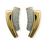 Les Tr&eacute;sors De Lily [C6296] - Boucles plaqu&eacute; or 'Pretty' dor&eacute; argent&eacute; - 12x5 mm auksas