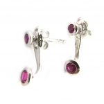 Les Tr&eacute;sors De Lily [M7630] - Boucles contours de lobes argent 'Essentiel' rose argent&eacute; (rhodi&eacute;) - 5 mm sidabras