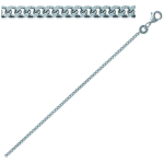 Les Tr&eacute;sors De Lily [Q9110] - Chaine Argent 'Maille Gourmette' argent&eacute; (rhodi&eacute;) - 42 cm 1. 6 mm sidabras